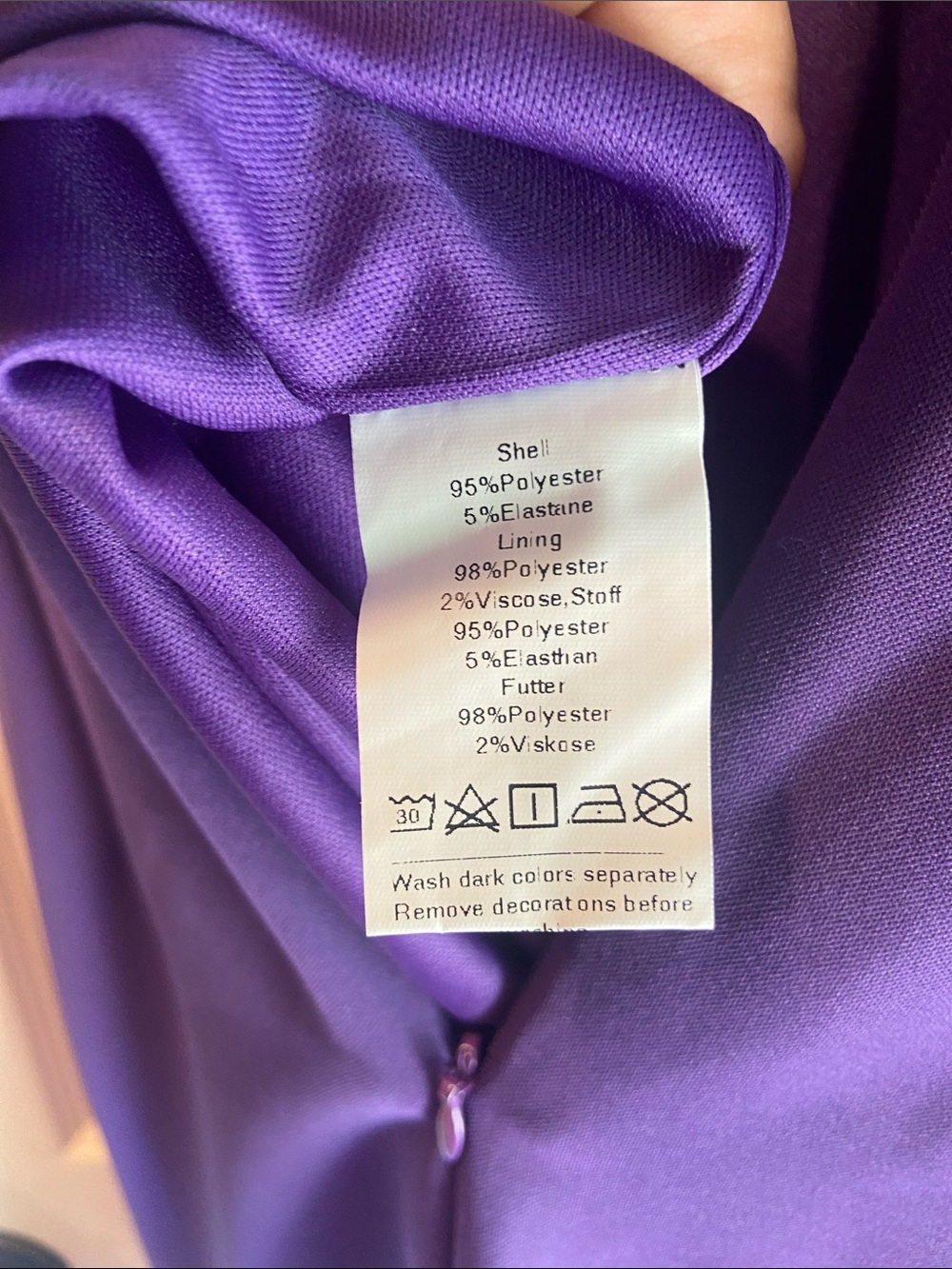 Grace Karin Purple V-Neck Cap-Sleeve Midi Sheath Dress - Picture 9 of 10